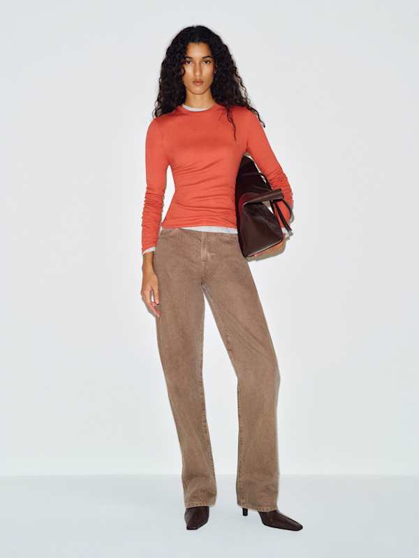 Davy Long Sleeve Crewneck Tee by Reformation