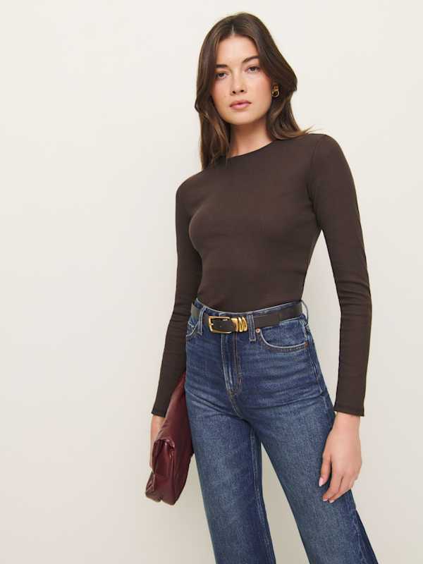 Davy Long Sleeve Crewneck Tee - Mole