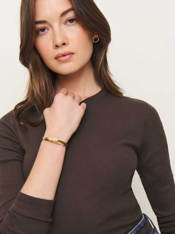 Davy Long Sleeve Crewneck Tee - Mole