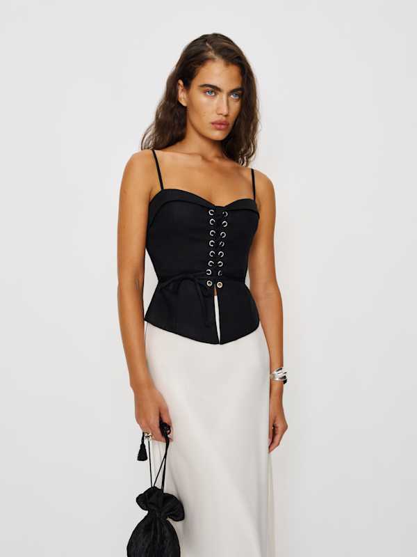 Clayten Linen Top - Black