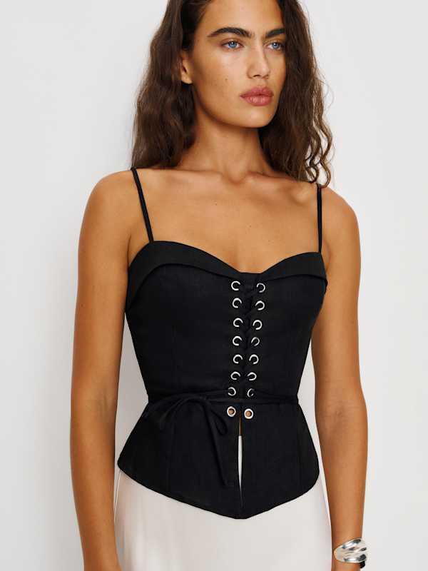 Clayten Linen Top - Black