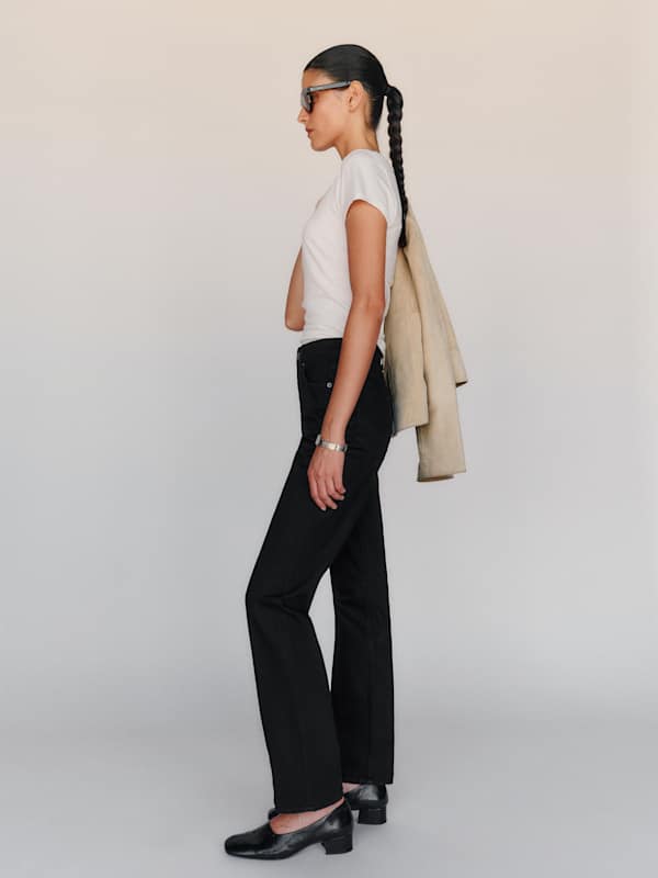 Cynthia High Rise Straight Jeans - Black