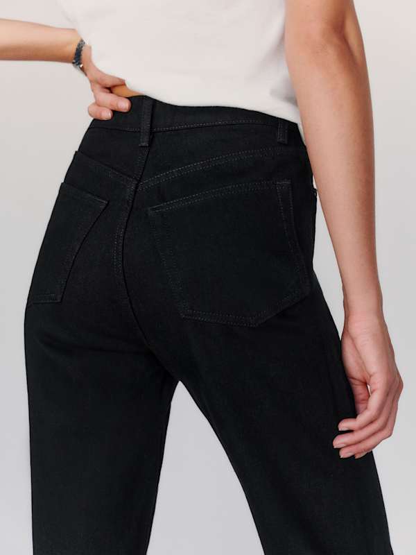 Cynthia High Rise Straight Jeans - Black