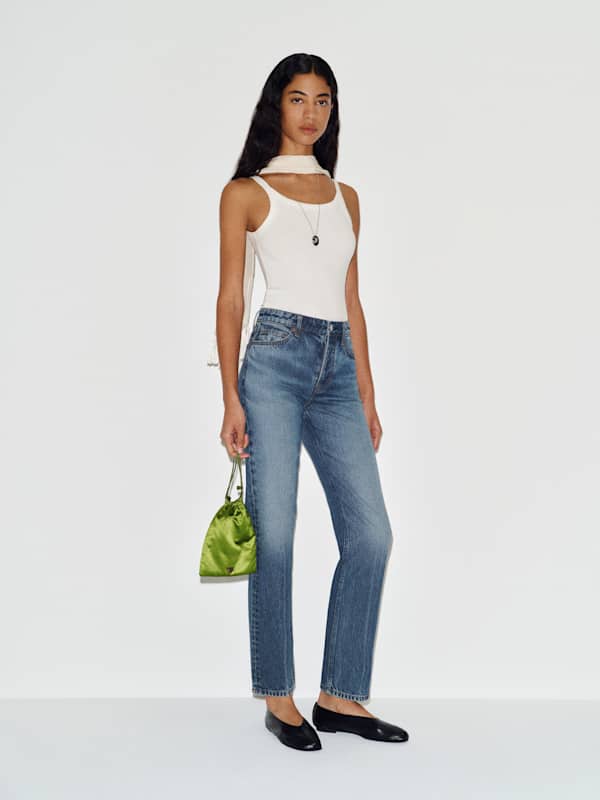 Cynthia High Rise Straight Jeans - Bruce