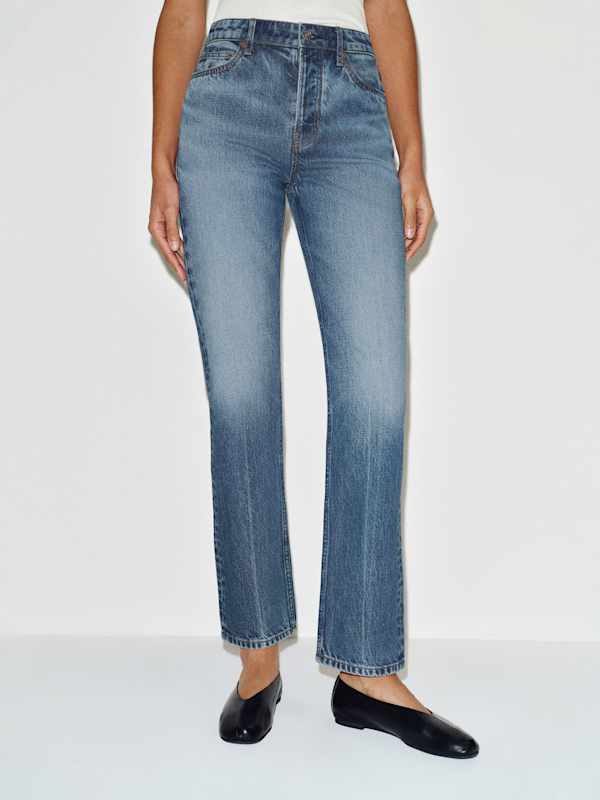 Cynthia High Rise Straight Jeans - Bruce