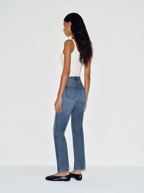 Cynthia High Rise Straight Jeans - Bruce