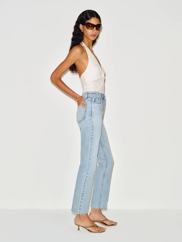 Cynthia High Rise Straight Jeans - Mahi