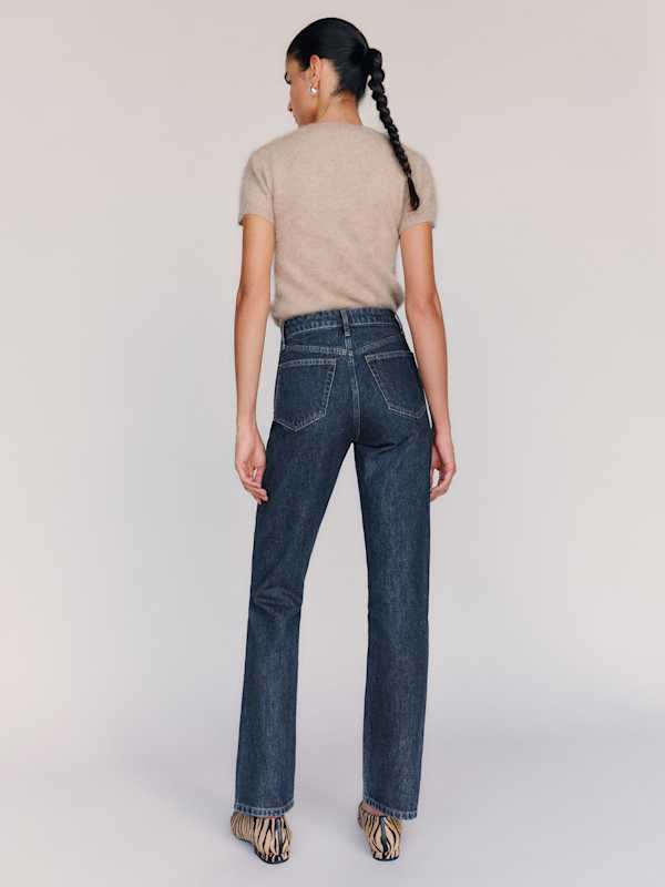 Cynthia High Rise Straight Jeans - Titan