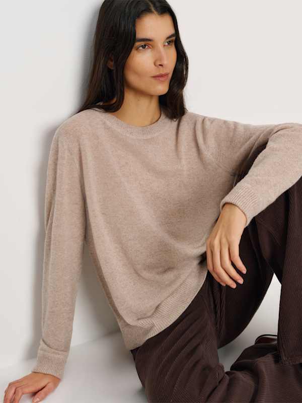 Cashmere Boyfriend Sweater - Barley