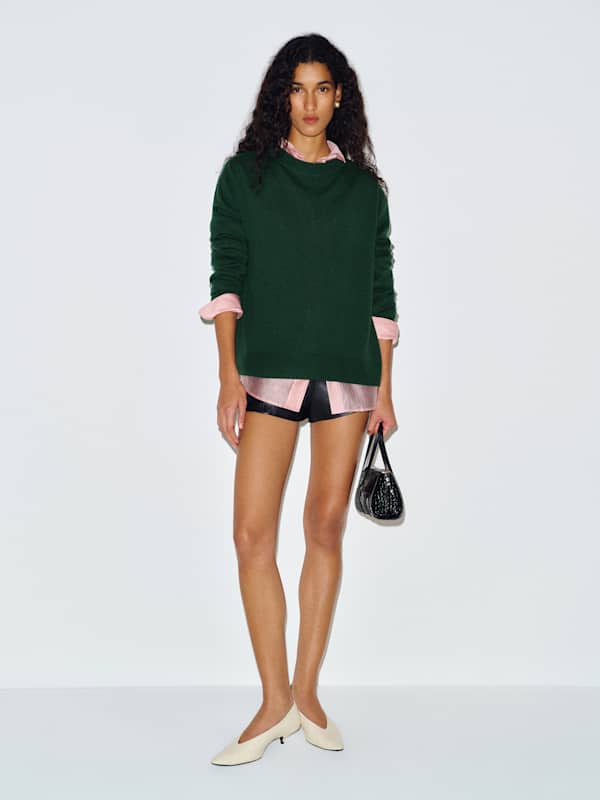Cashmere Boyfriend Sweater - Dark Pine