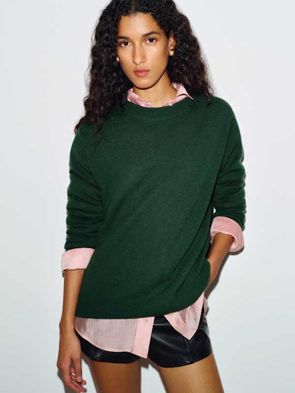 Cashmere Boyfriend Sweater - Dark Pine