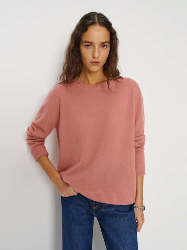 Cashmere Boyfriend Sweater - Dried Rose