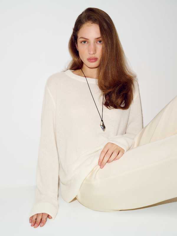 Cashmere Boyfriend Sweater - Gossamer