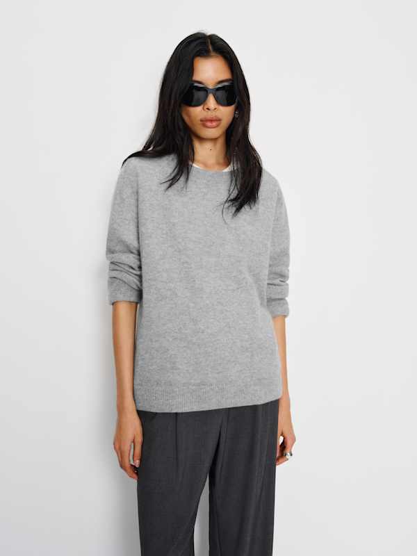 Cashmere Boyfriend Sweater - Granite