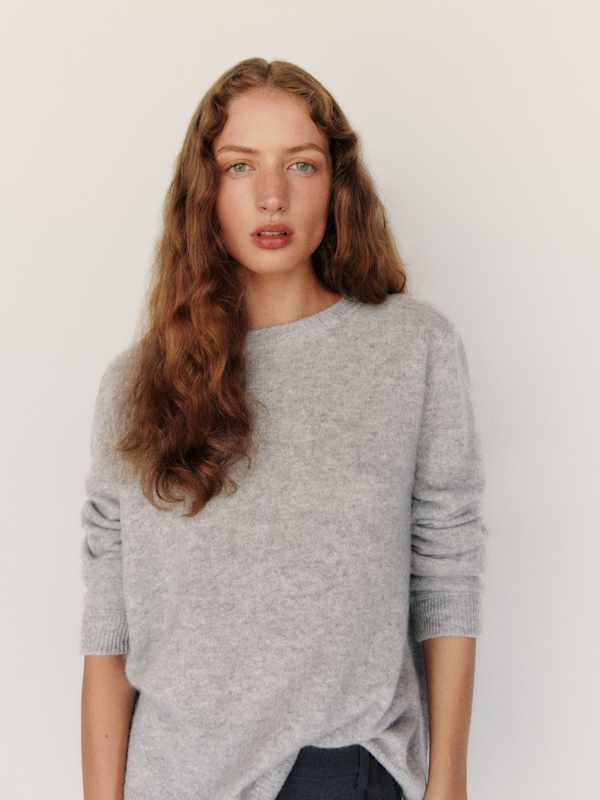 Cashmere Boyfriend Sweater - Granite