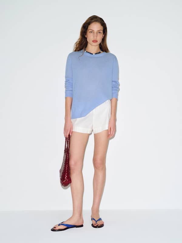 Cashmere Boyfriend Sweater - Ice Water