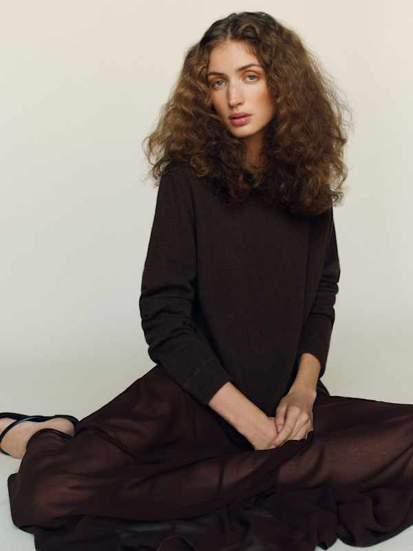 Cashmere Boyfriend Sweater - Mole