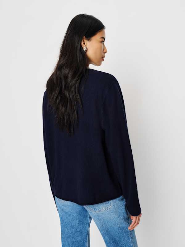 Pull en cachemire Boyfriend - Bleu marine