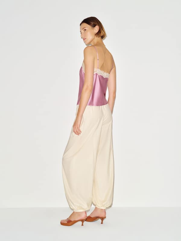 Teddy Silk Top - Sugar Plum Lace