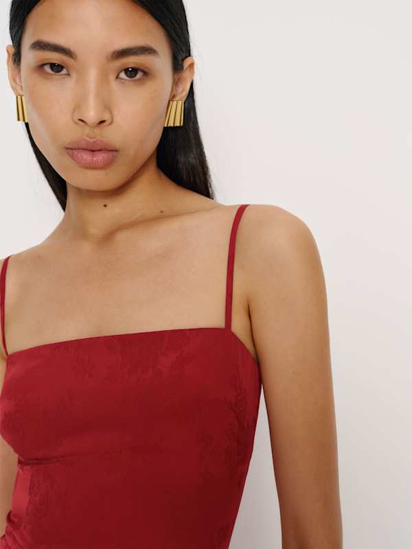 Frankie Silk Mini Dress - Merlot