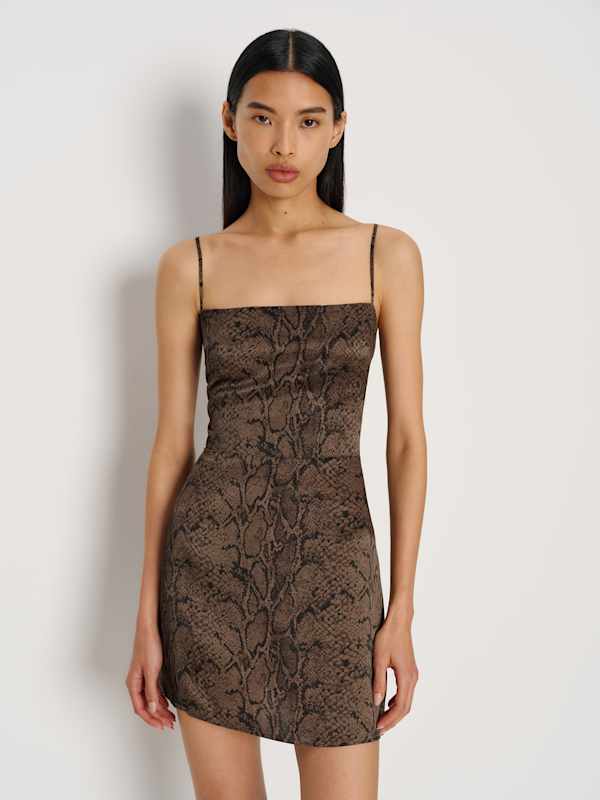 Frankie Silk Mini Dress - Venom