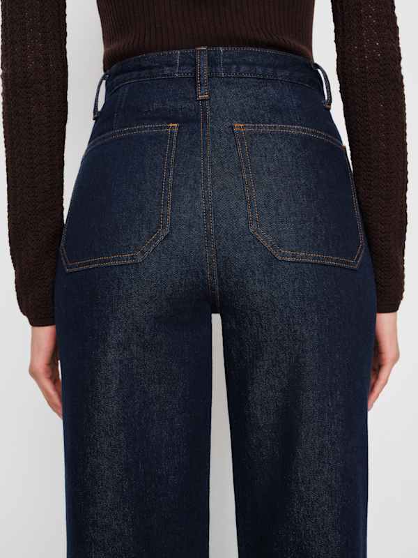 Alyssa Stretch High Rise Wide Leg Jeans - Seneca