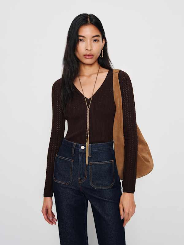 Alyssa Stretch High Rise Wide Leg Jeans - Seneca