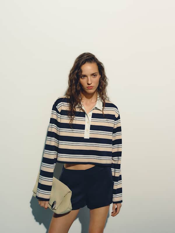 Anna Rugby Shirt - Blue Stripe