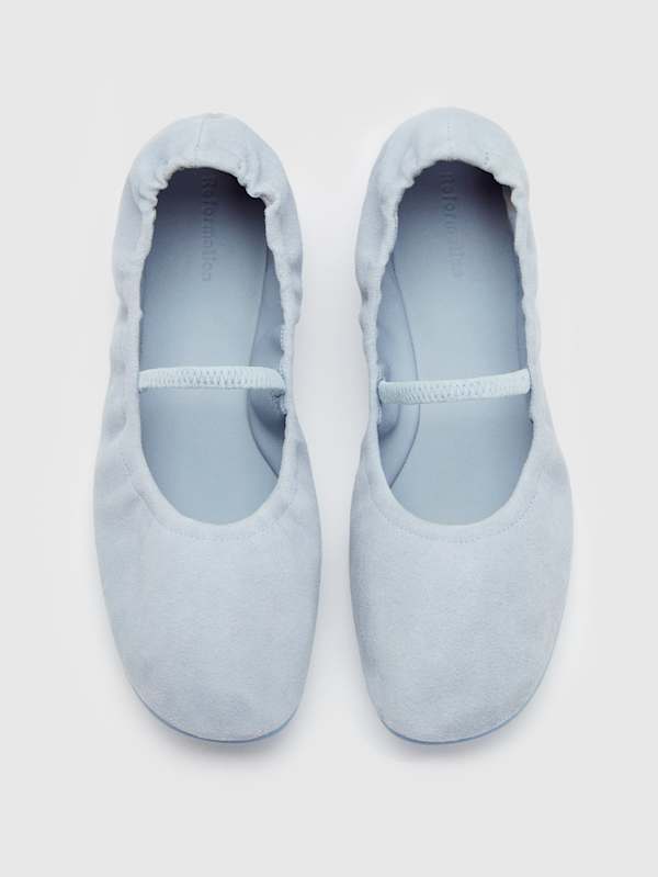 Buffy Ruched Ballet Flat - Mist Suede