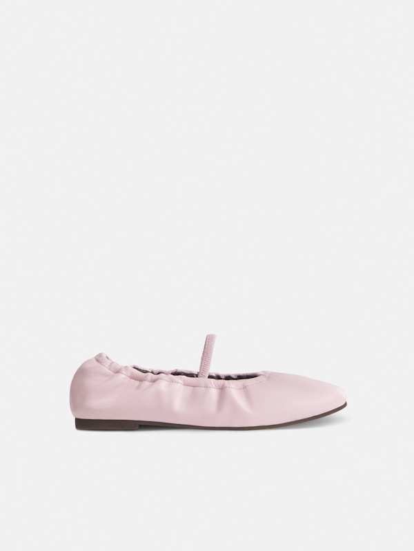 Buffy Ruched Ballet Flat - Pixie Dust Leather