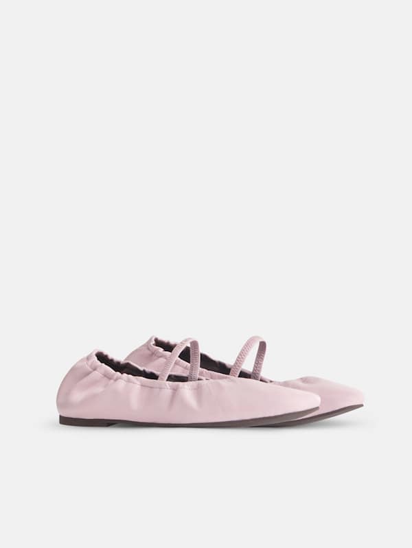 Buffy Ruched Ballet Flat - Pixie Dust Leather