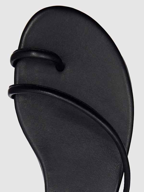 Ludo Toe Ring Strappy Flat Sandal - Black