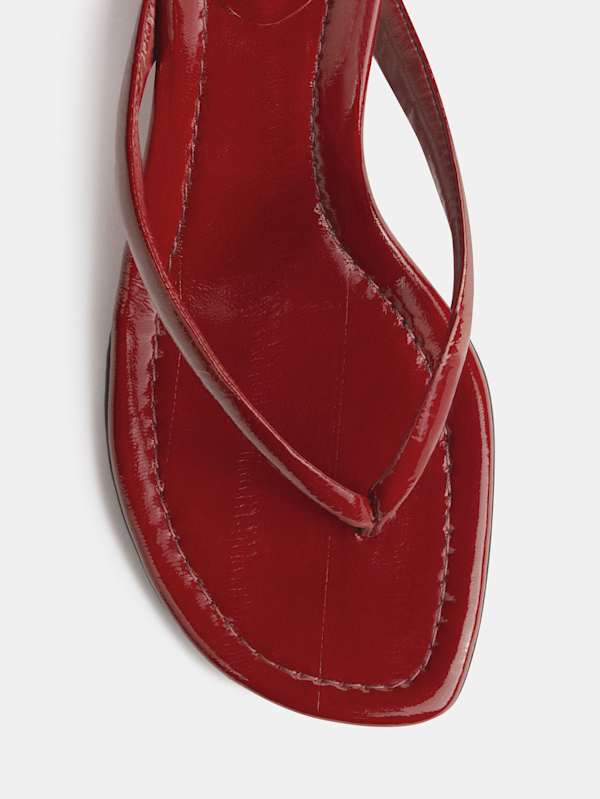 Amelia Thong Wedge Sandal - Ladybug Eel