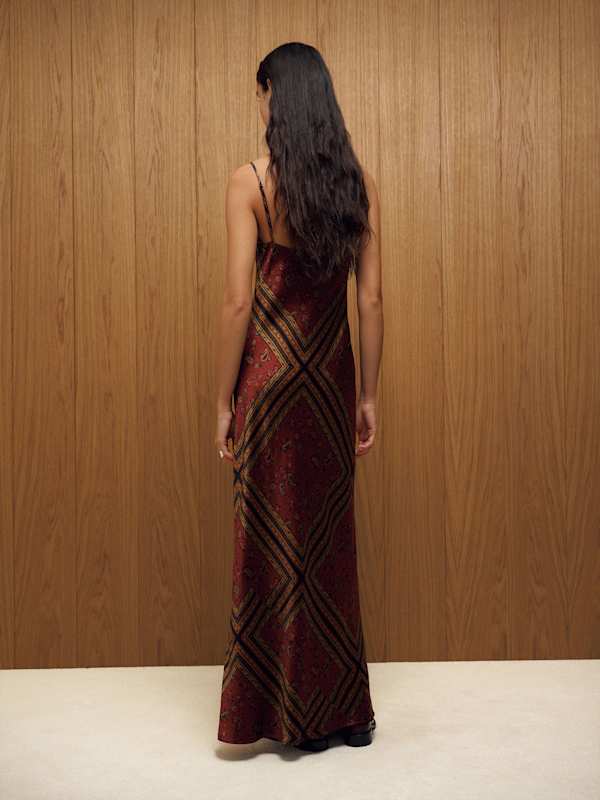 Parma Silk Dress - Agate