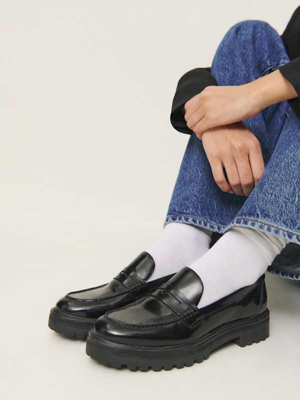 Agathea Chunky Loafer - Black