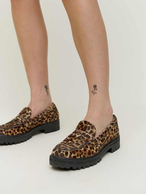 Mocassins &eacute;pais Agathea - L&eacute;opard