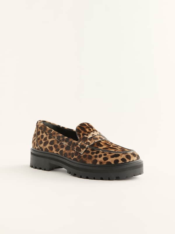 Mocassins &eacute;pais Agathea - L&eacute;opard