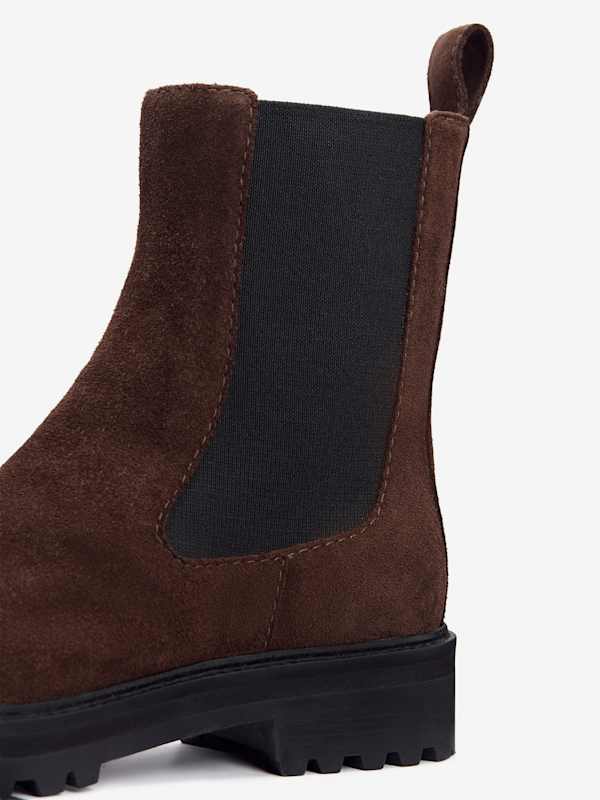 Katerina Lug Sole Chelsea Boot - Espresso Suede