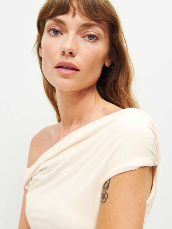 Cello Knit Top - Cream