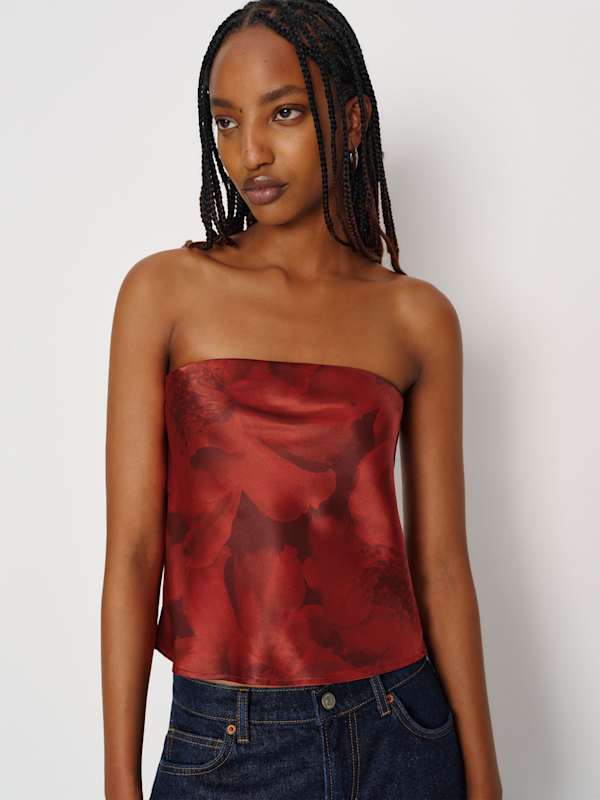Spritz Silk Top - Carnelian