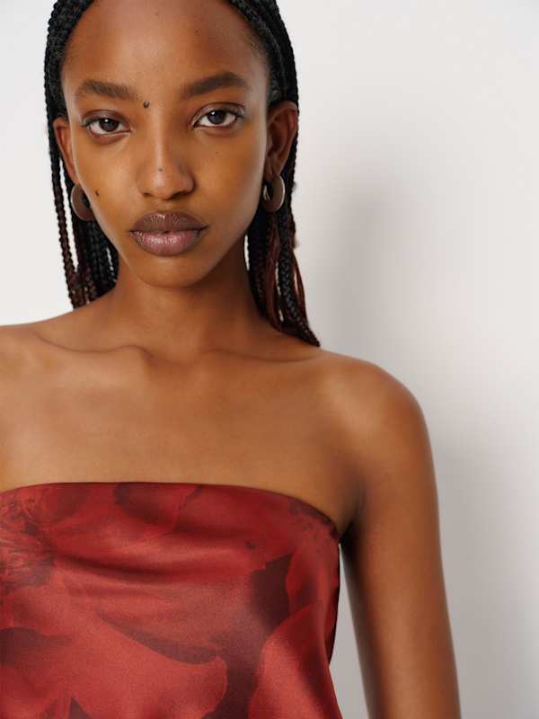 Spritz Silk Top - Carnelian