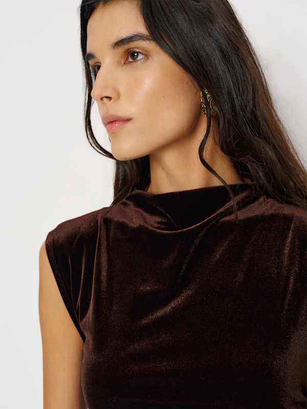 Alden Knit Dress - Chocolate Velvet