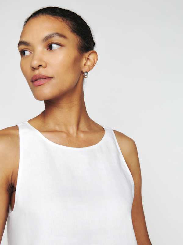 Jessi Linen Dress - White