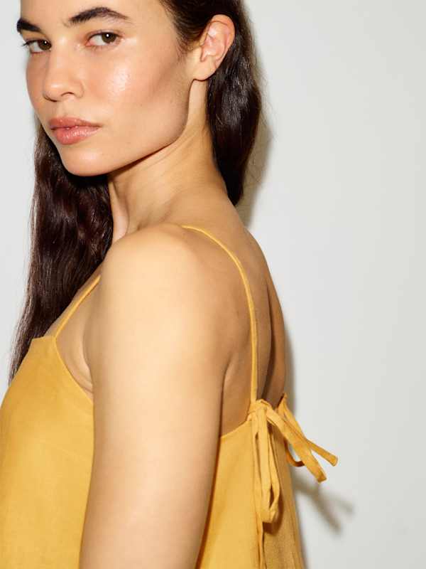 Aubree Linen Dress - Maize