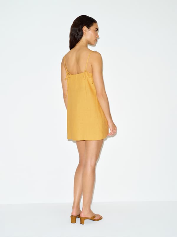 Aubree Linen Dress - Maize