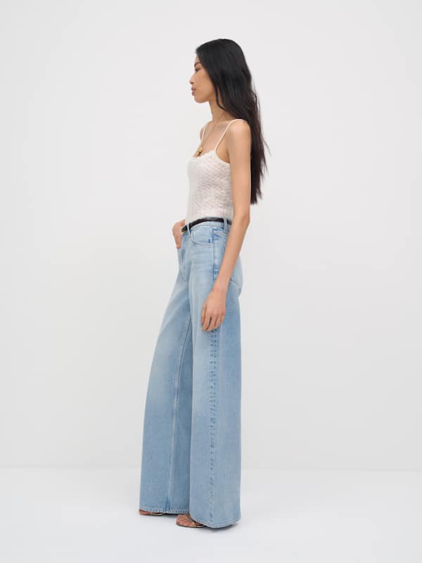 Cary High Rise Slouchy Wide Leg Jeans - Arena