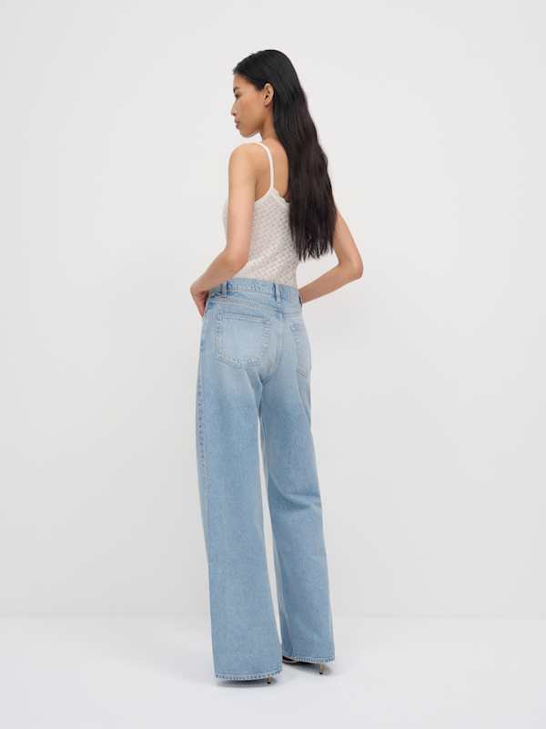 Cary High Rise Slouchy Wide Leg Jeans - Arena