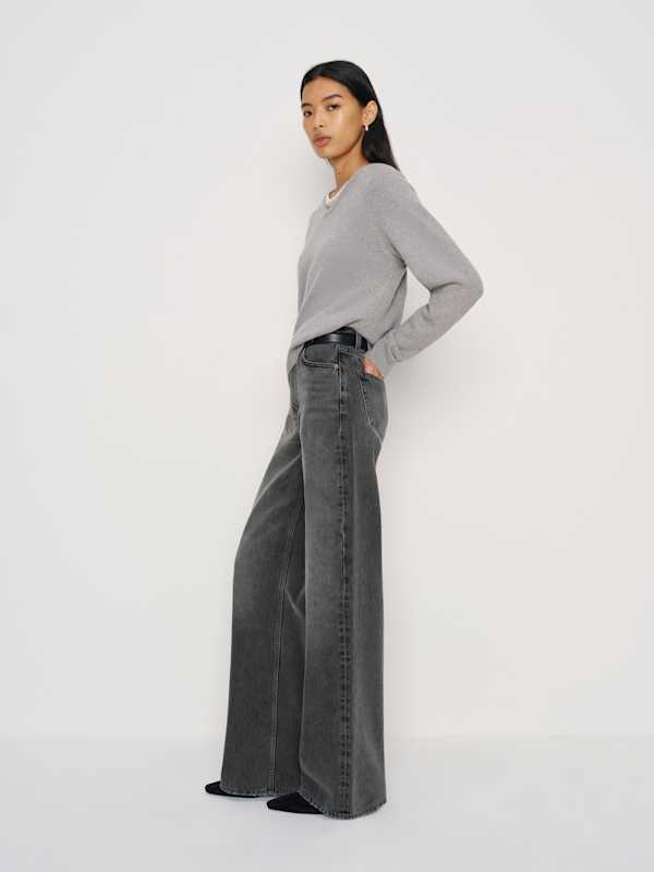 Cary High Rise Slouchy Wide Leg Jeans - Barrett