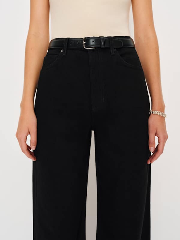 Cary High Rise Slouchy Wide Leg Jeans - Black