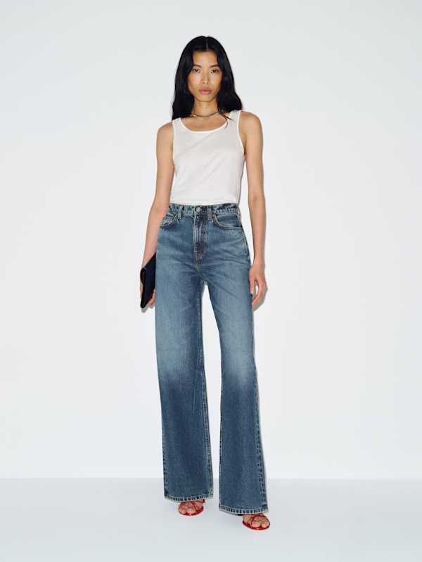 Cary High Rise Slouchy Wide Leg Jeans - Bruce